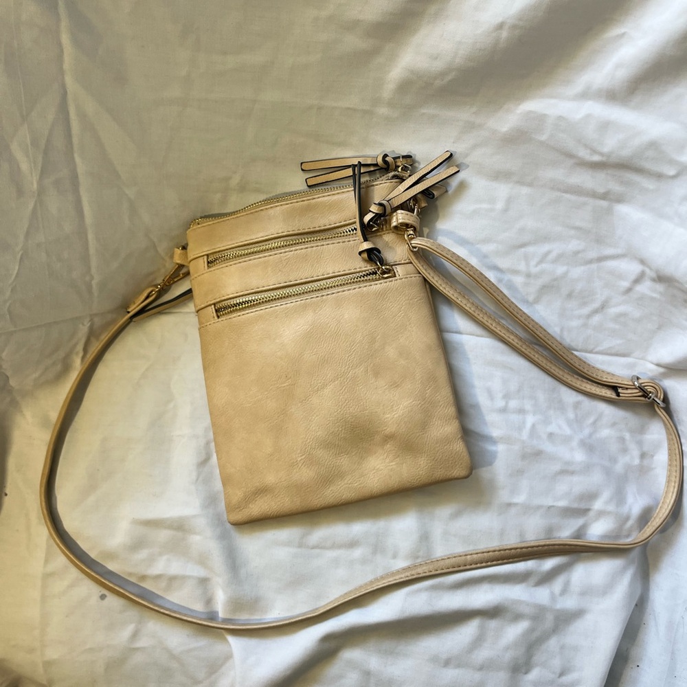 Elegant Cream Crossbody Bag